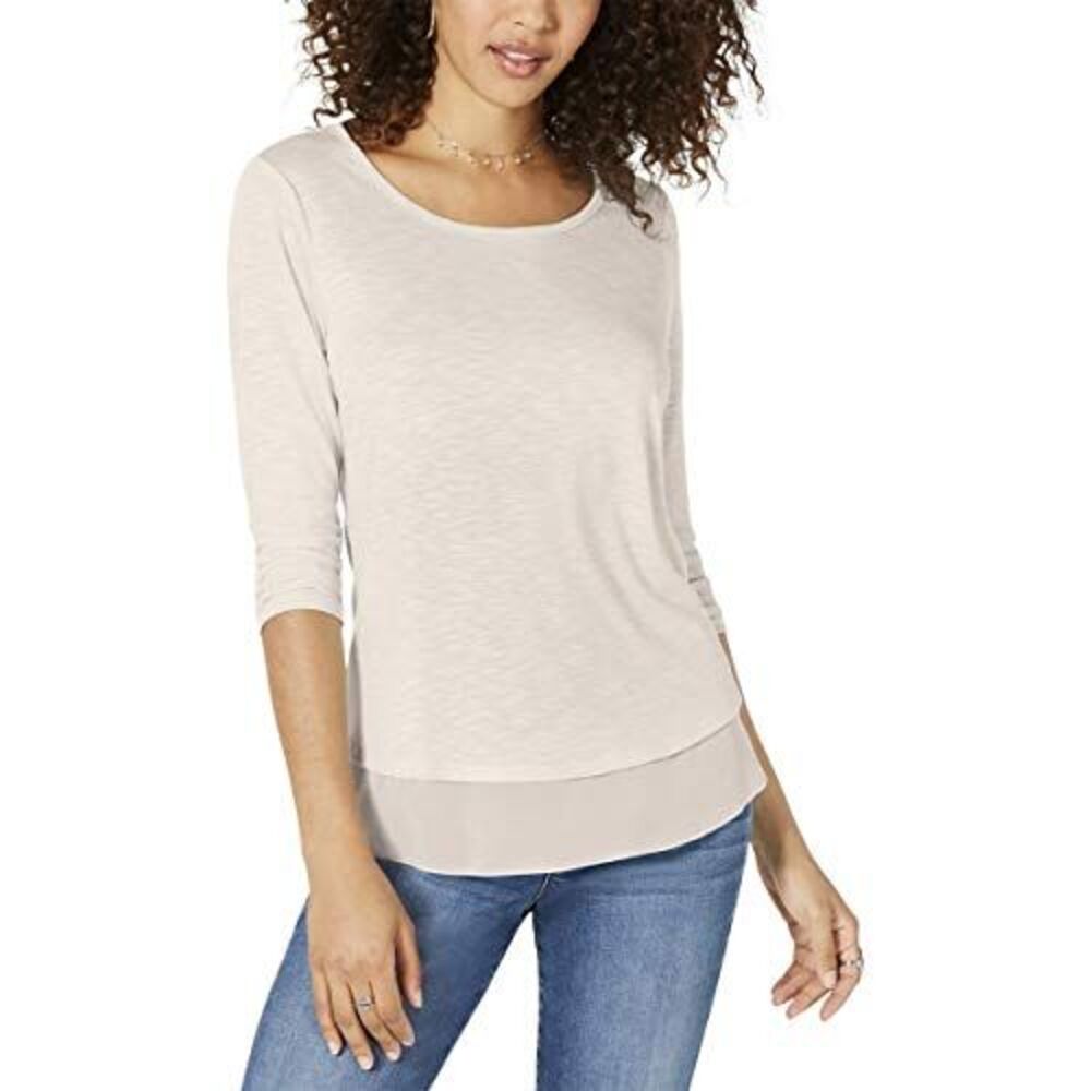 Style & Co Chiffon Hem Top